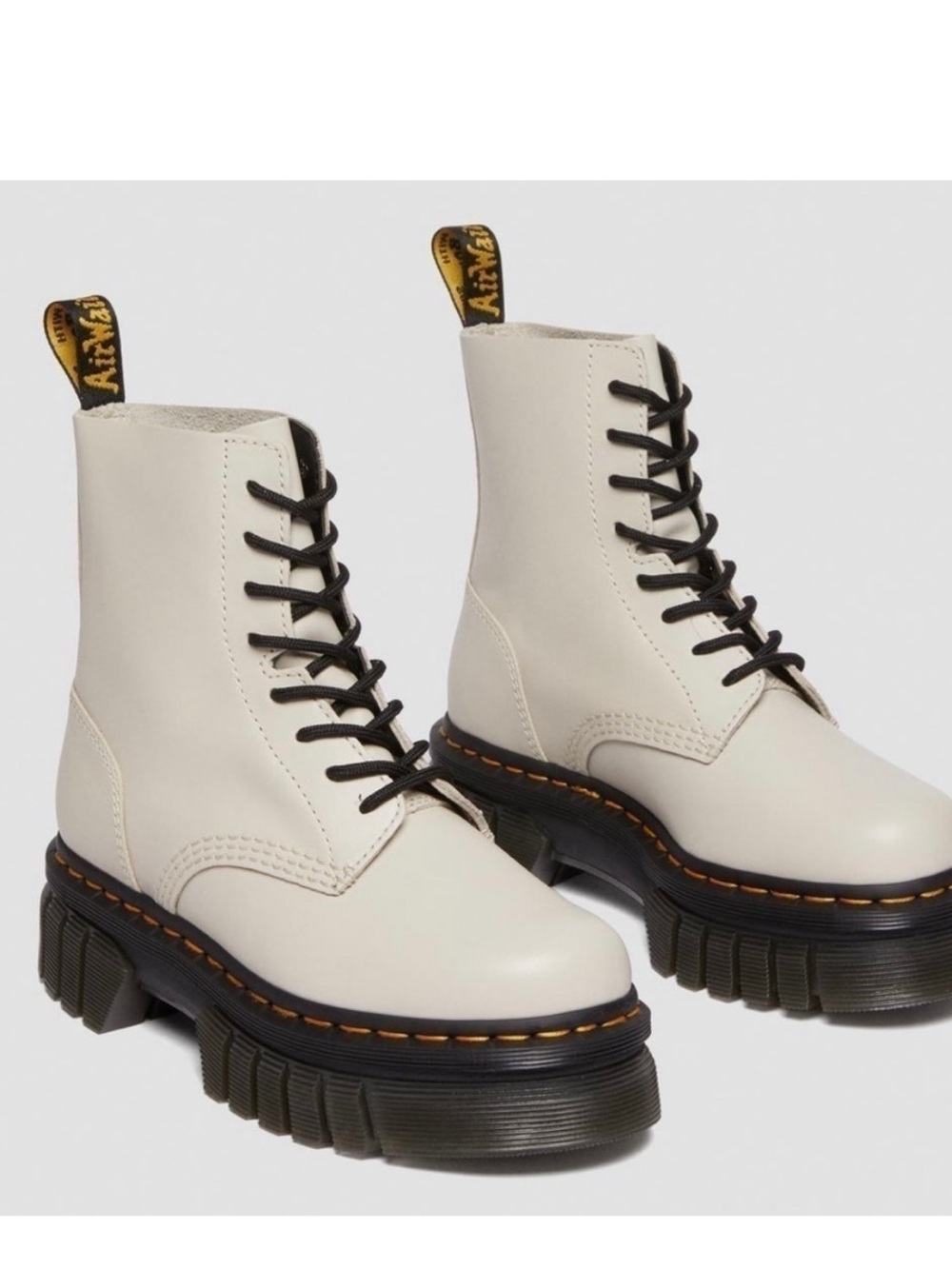 Dr. Martens Audrick Nappa Leather Platform Lace Up Combat Boots Women’s Size 6
